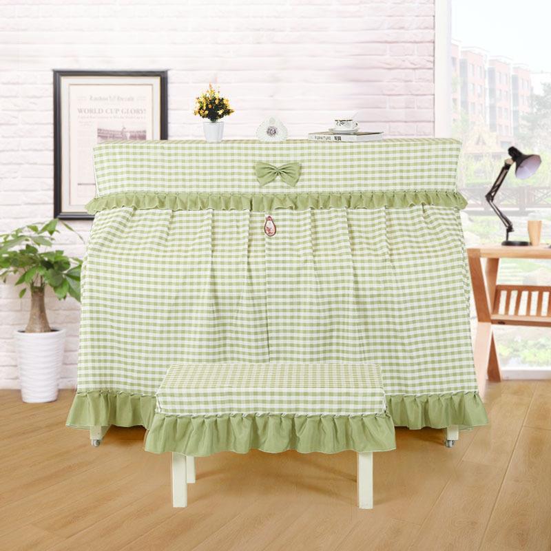 小钢琴全罩网格清丝防尘罩美式蕾现代简约高档钢新琴罩盖格子钢琴