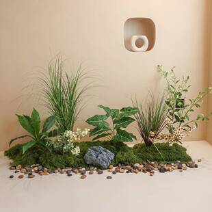 假植仿真造景景观橱窗装饰轻GH1023-2奢高端仿绿生花下树植物花艺