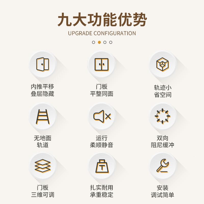 Z0005INA手动袋推巴士门口门五内配件插金入伸缩柜门回旋门轨道橱