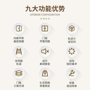 Z0005INA手动袋推巴士门口门五内配件插金入伸缩柜门回旋门轨道橱