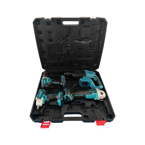 牧田款锂电钻冲击钻手扳起锤子机角磨机电刷677工具4件套无工具套