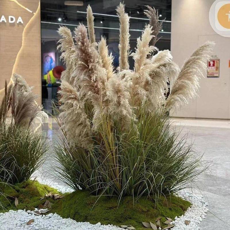 真绿物组合套装商场橱窗梯拐角处落地假植物楼盆景仿造2025-051装