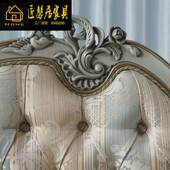 宫廷法式 家具欧式 桦木贵妃椅主卧雕花懒人塌布艺美人榻家具