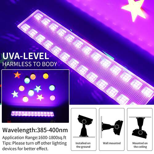 圣V亚马逊爆款U长条灯紫光洗光墙CD888100灯100W宽压LED泛光灯万