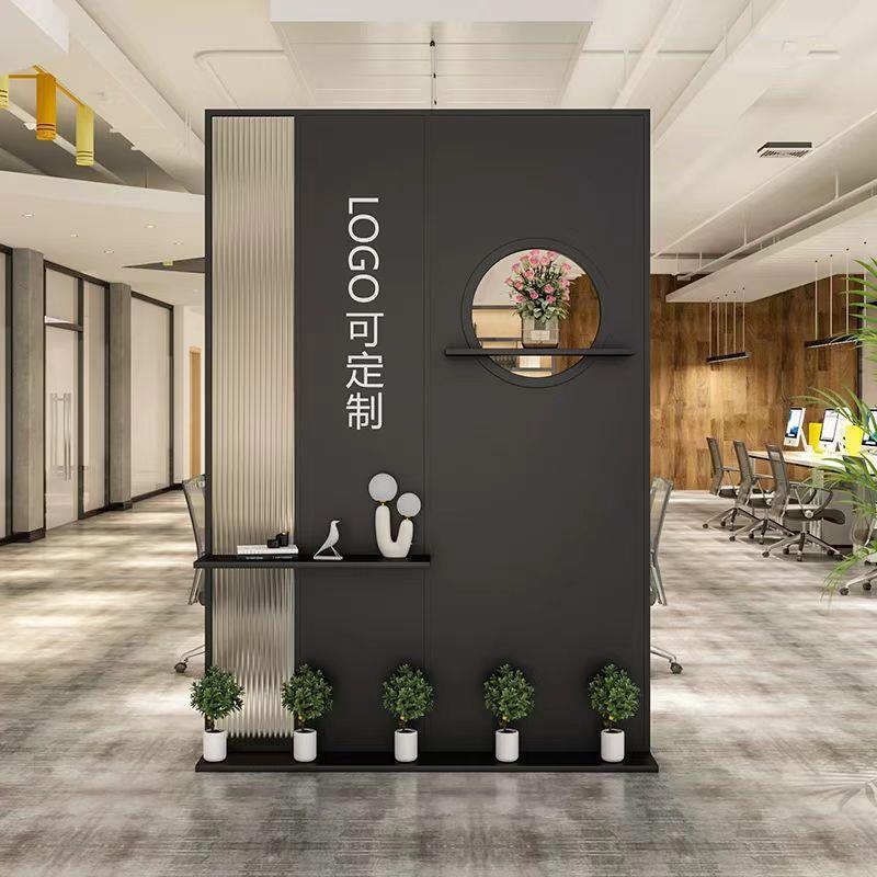 现代铁餐艺矮隔断家客厅可定制吧玄关屏风厅酒镂空透明半用截屏风