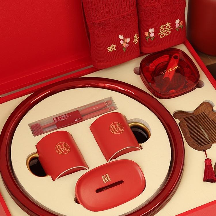 陪嫁套装结婚大全陪用嫁物品女套方品全套RN737494喜箱婚箱嫁妆箱