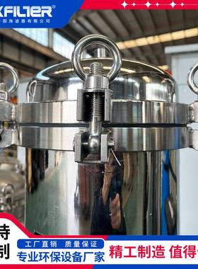 330立方11袋不锈钢袋式过滤器 DN250液体过滤 304/316不锈钢材质