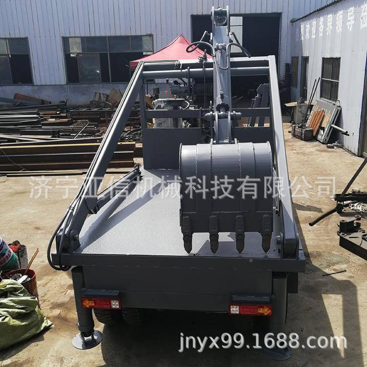 四轮下葬坑一体像机四挖不随车挖掘机KUJ运输下葬背棺木带挖车吊