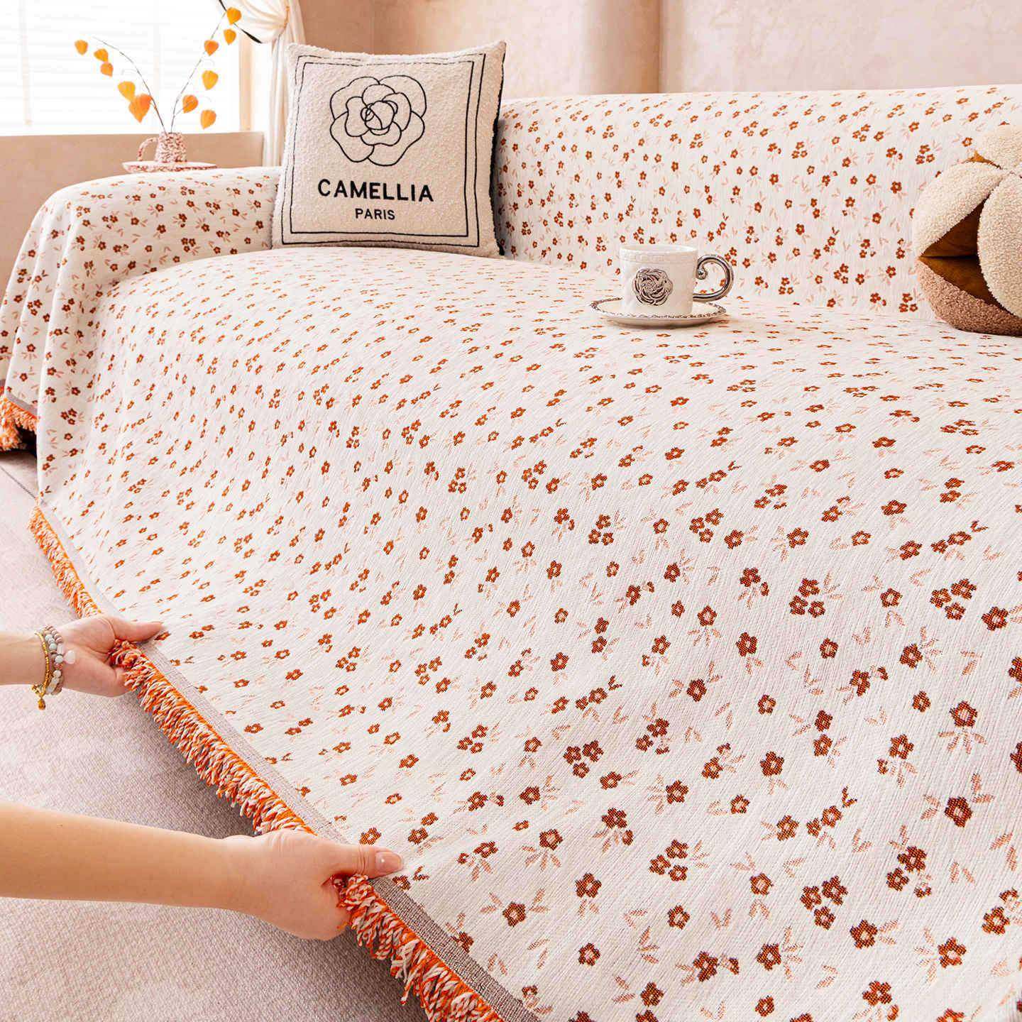 雪尼尔沙发盖布四季通用防猫抓沙发垫巾2025新款法式复古全盖套罩,3C数码配件,其它配件,淘宝优惠券,粉丝福利购,淘宝优惠卷