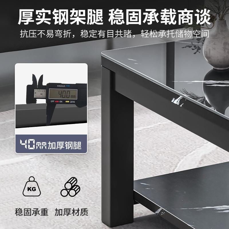 茶FOJ几客厅家用现代简约小户型奢钢化玻轻璃茶几桌茶子室办公极