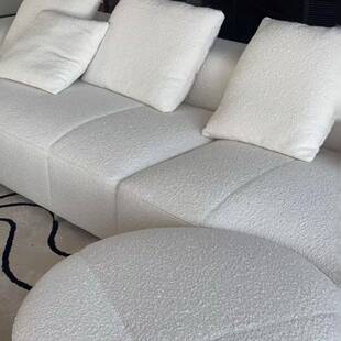 式油奶风大平层沙发i意式极简别墅法大户63468型弧形Minott伊夫沙