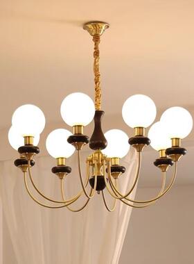 美式吊灯厅中古主灯魔豆法式复NY202402灯古vintgae餐南洋客厅具