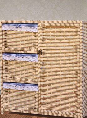 柜编衣柜藤多层床头柜卧室白色宝宝衣柜书玩具柜号抽大屉柜OPO收