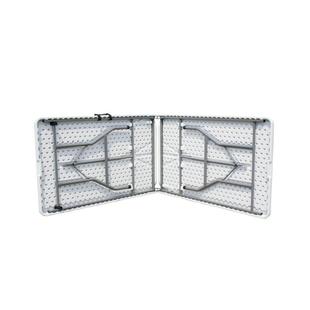 塑户外叠折餐桌2吹BRI休40cm长方桌白色闲便携式 折桌8FT对开饭桌