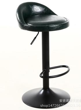 铁艺吧椅升NHY降高脚椅转吧台凳靠背简约高脚台凳酒前转旋椅岛台