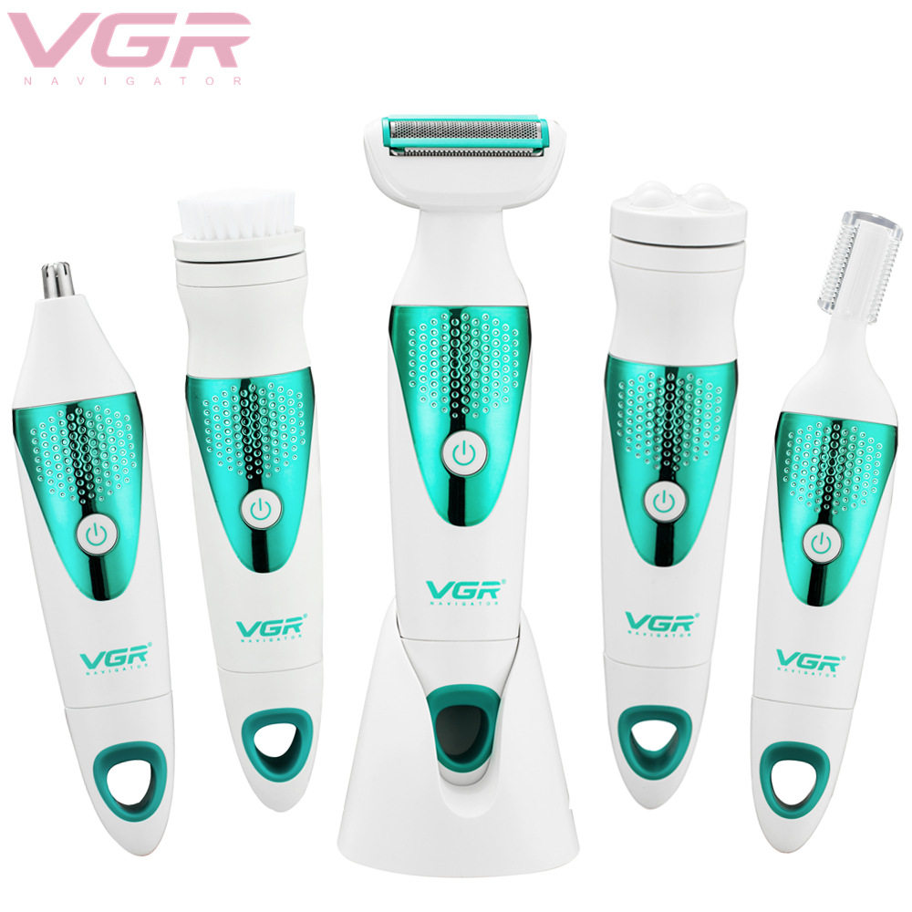 VGR多功能剃毛器5合1干电池式修眉刀洗脸按摩剃鼻毛720全身便携