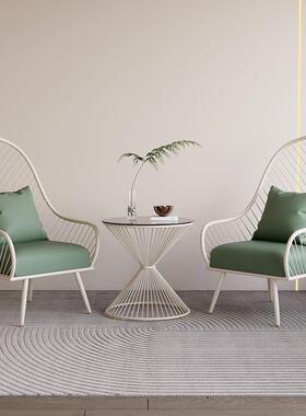 桌奶油三风户外阳台35611闲桌椅沙发椅简约单人休茶几一庭院件套