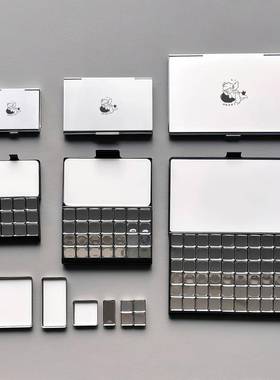 N复刻水彩盒T便携式料旅版颜盒水行彩颜料分装盒磁EOA吸黄盒子