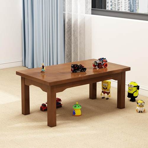 楠VRL竹榻榻米桌子阳台炕矮桌积木桌新桌中式几炕实木矮茶桌小茶