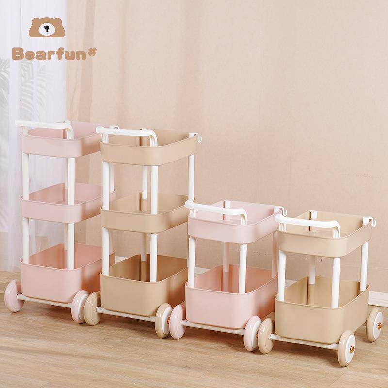 可爱多造趣置物架推车落地FSO层房卧厨室母婴收纳熊家居可移动婴