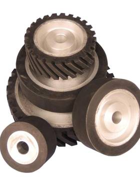 砂轮带机橡胶抛光机铝芯橡胶砂带轮包胶太轮阳轮轮主CNA动轮胶轮