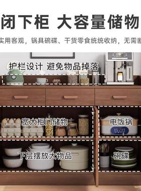 加厚餐边柜物das61388柜木靠柜子储物柜客厅书房墙置壁办公室茶水