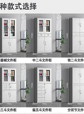 会计凭证柜文钢制30779地件资料档案柜办公室带锁铁皮柜落储书物柜柜子