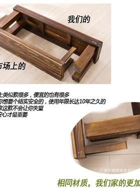 防层腐10438户外实木阳台式花架子阶梯庭院置架落地式多肉花物架多室内