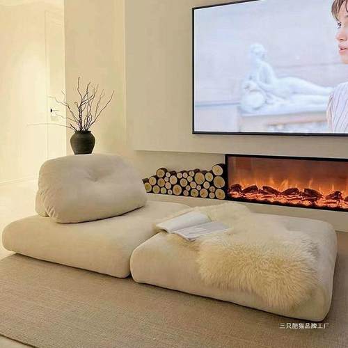 懒单薯人沙发麻沙发床小户型客厅折拆叠洗榻榻米两用奶FOK油豆腐