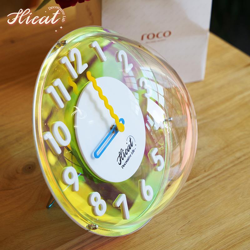 2用0LIN2027424创炫彩风钟意表挂钟客厅家泡泡挂摆两用网轻奢个性