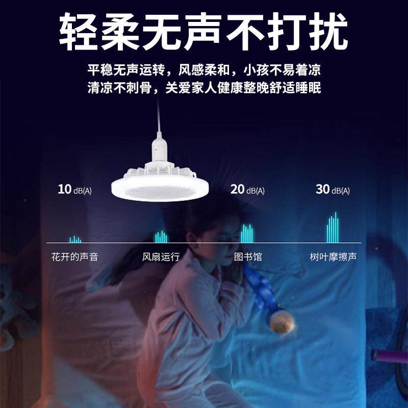 风扇灯餐厅带电扇一体e27口厨房儿童led螺节小用型吊灯ltao1008泡