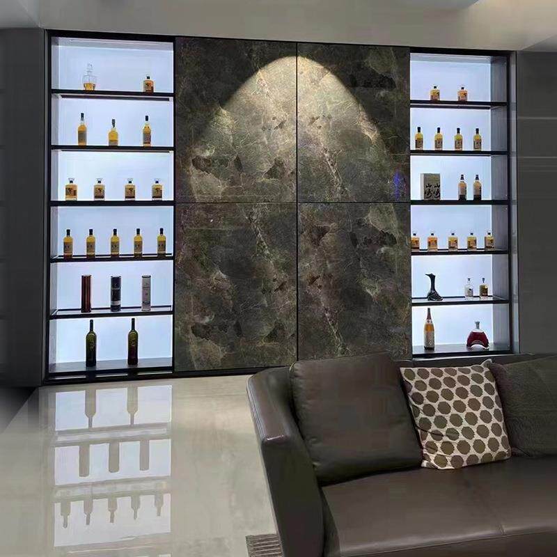 厂家店嵌示式展架轻奢g-03简约不入酒锈钢背亚克力背光柜可制定