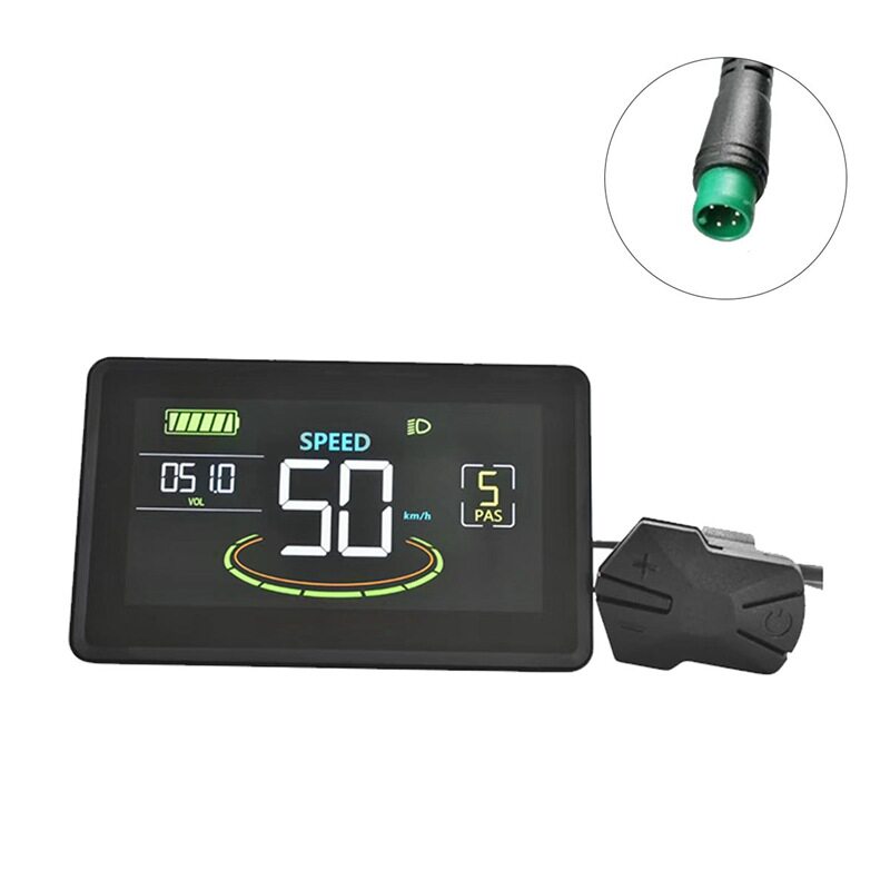 V20电动自行车H6C彩色显示屏速度计程码表智能山地车仪表盘5pin