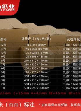 整包纸特硬箱箱业子半箱高箱快递打包纸壳福山纸包装纸FYY箱工厂