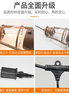 跨境LD火焰灯复古煤户外露营油E灯串室67822内外万圣节圣诞节日彩灯