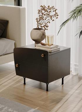 W异JXC518#奶油风床头柜形现简代约卧室收纳意式极简床边创无品牌