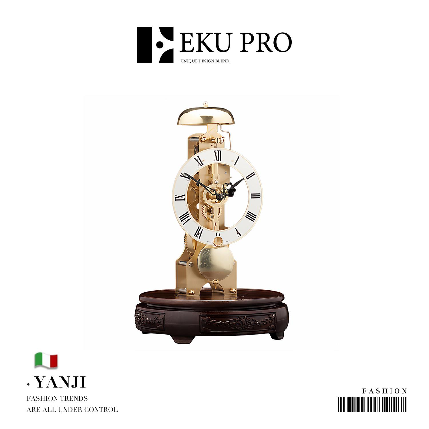 意大利·钟表·言己·纯机械手动座钟赫穆勒报时金属机芯 | Yanji