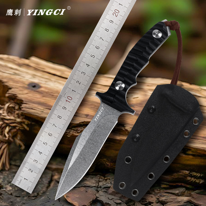 鹰刺K鞘户外小刀防身冷兵器