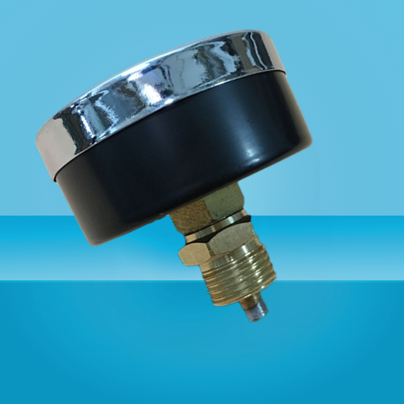 Y0轴向温度压力一体表地暖用压力表水压气压分水器0-0温压表