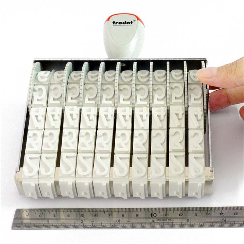 卓达转轮数字印章特大号可调节产品批号编码  8 10位箱包号码印