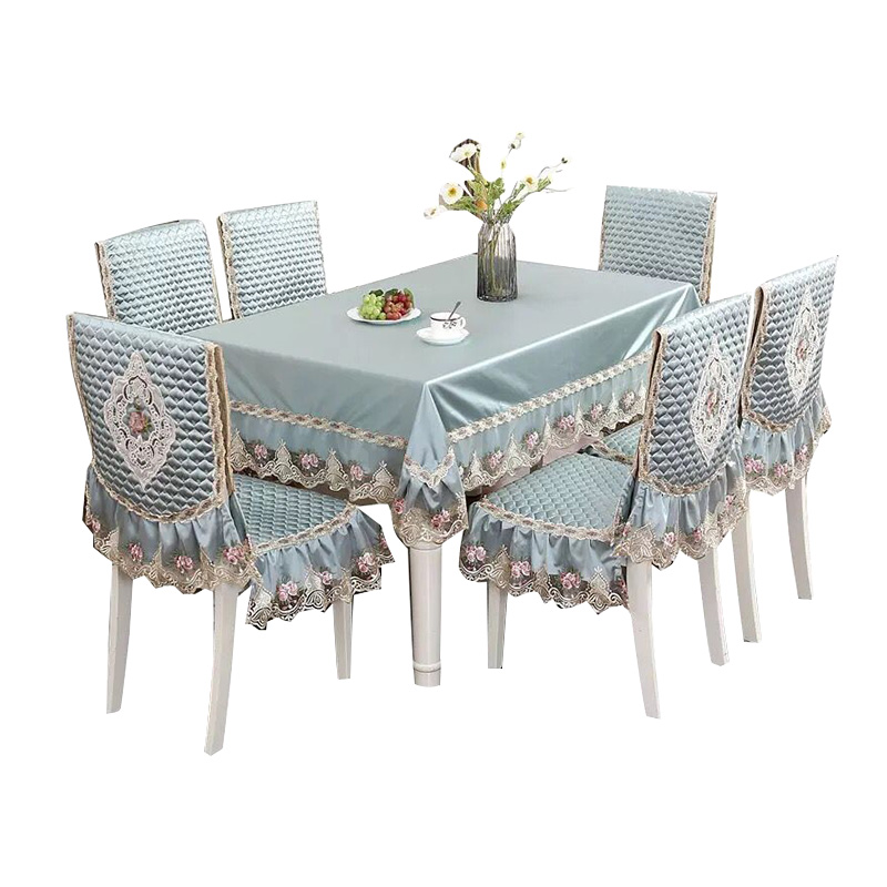 奢华纯色桌布布艺长方形简约椅子罩欧式餐桌椅家用餐椅垫装