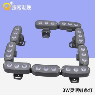 3W抱树灯led射灯花园别墅庭院围树抱柱抱杆灯环形照树链条射树灯