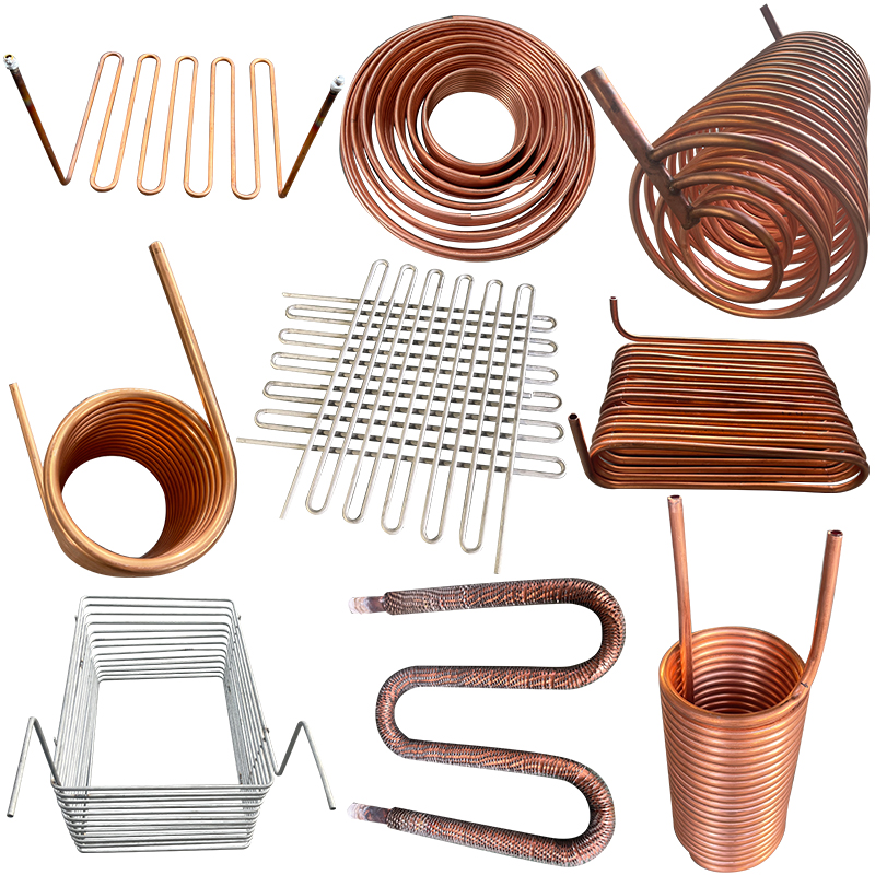盘管弯管加工蒸汽加热蛇形U型换热蒸发器螺旋紫铜冷却不锈钢
