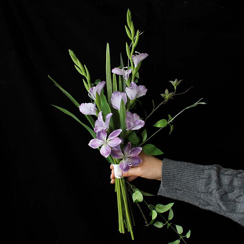 仿真花剑兰花手捧花欧式新娘结婚领证登记花艺假花摄影影楼拍照