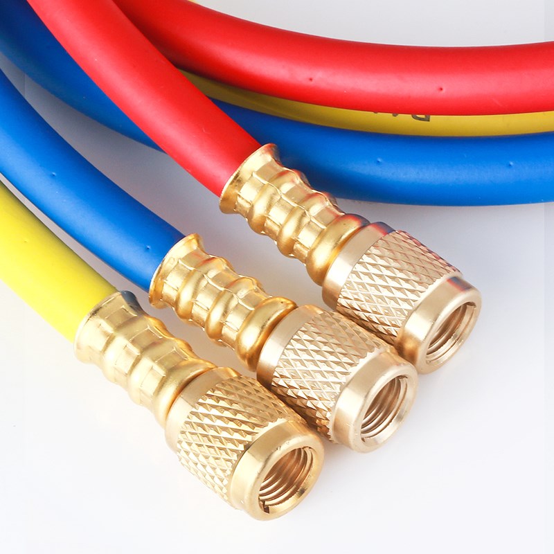 恒森空调加氟管变频R10 rR22冷媒汽车加液管胶垫装压力表