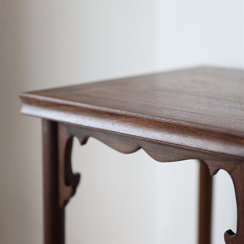 墨兰工坊实木花架宋式香几客厅阳台黑胡桃木花几落地盆景装饰架