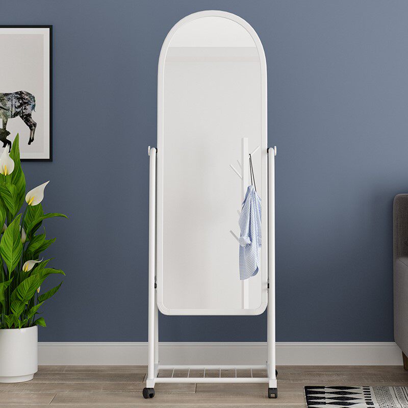 全身镜支架带轮简易镜子穿衣镜落地带滑轮出租屋移动落地壁挂仪容