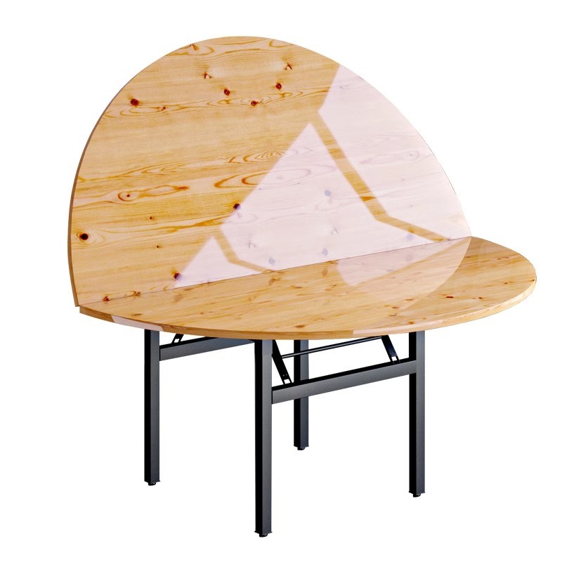 折叠大圆桌面家用15人20人实木圆形餐桌面板带转盘加厚杉木桌台面