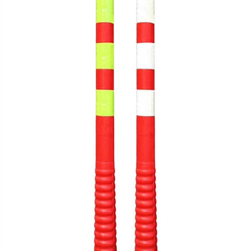 PU磁吸警示柱杭州潮汐车道隔离桩弹力柱分流护栏防撞磁铁车库反光