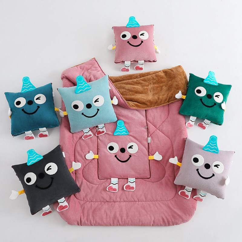 两用抱枕被靠垫枕头被午休空调被汽车沙发办公室加厚可爱二合一绒